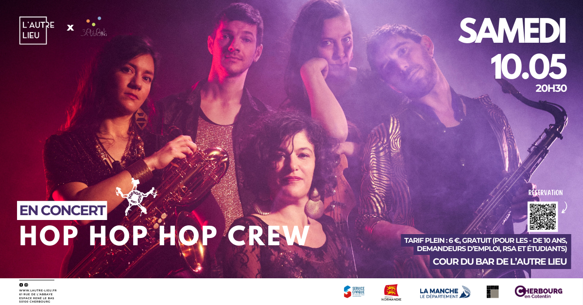 Vendredi 10 mai 2025 à 20h30 dans la cour du bar de L'Autre Lieu (ou repli au P200 en cas de mauvais temps) Préparez-vous à une soirée explosive ! L'Autre Lieu accueille le légendaire HOP HOP HOP CREW pour une étape de leur TURBO KLUB TOUR.