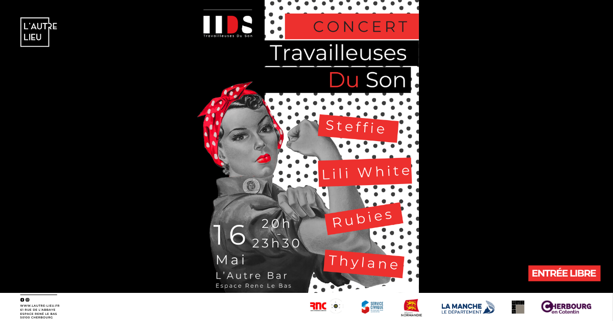 Les Travailleuses Du Son s’emparent du bar de L’Autre Lieu pour une soirée sous le signe de l’empowerment. À quoi s’attendre lors de cette soirée ? 4 concerts avec : Steffie, Lili White, @rubie.artist, Thylane