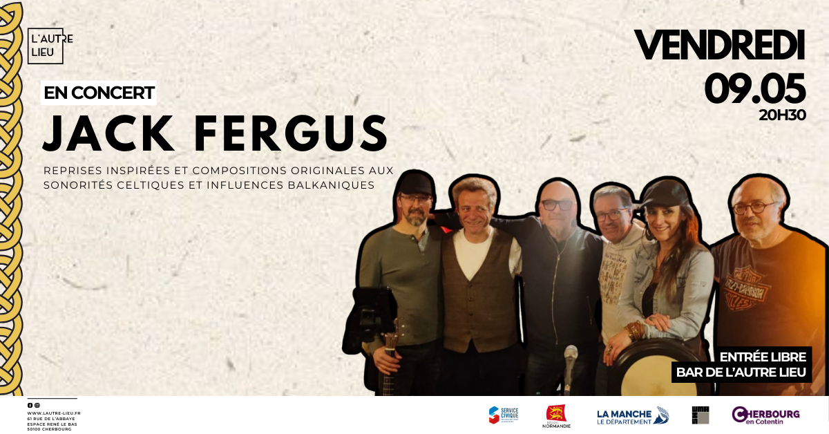 Rendez-vous le vendredi 09 mai 2025 à 20h30 dans le bar de L'Autre Lieu !