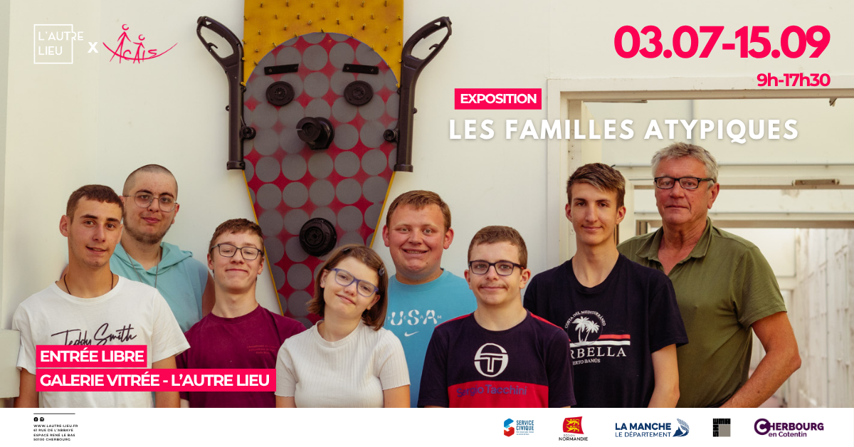 Rendez-vous à partir d’aujourd’hui et jusqu’au 15 septembre dans la galerie vitrée de L’Autre Lieu pour une exposition intitulée « Les Familles Atypiques » organisée par le groupe de l’atelier recyclage du pôle professionnel de l’IME ACAIS.