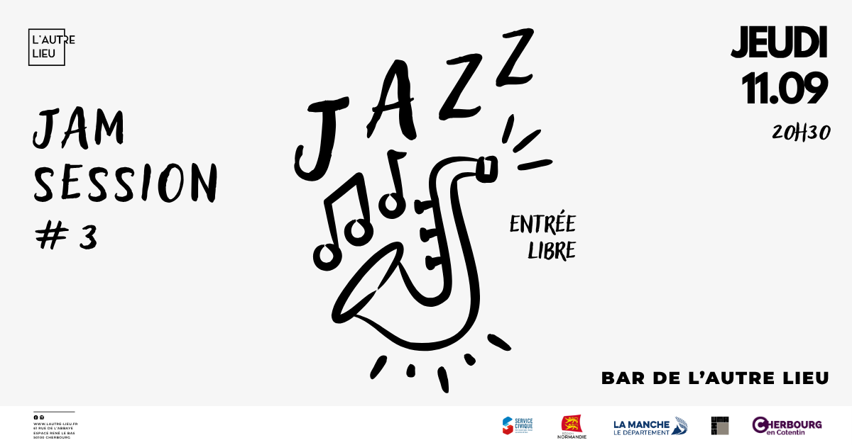 🗓️Rendez-vous le 11 septembre pour une 3e édition de Jam Session Jazz dans le bar de L’Autre Lieu.