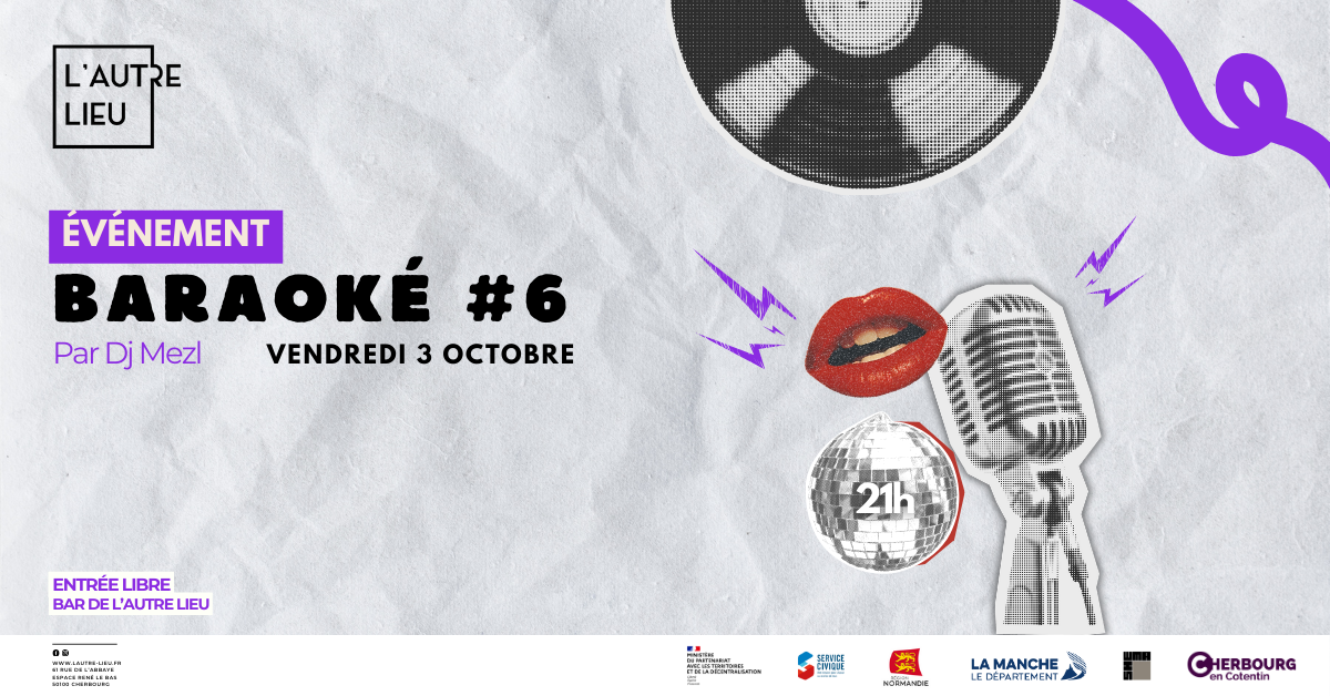 🗓️Rendez-vous le vendredi 3 octobre à partir de 21h pour la 6e édition du baraoké avec DJ Mezl.