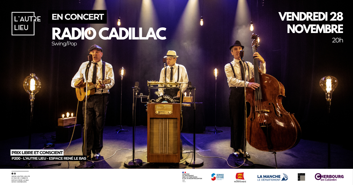 🗓️Nous vous donnons rendez-vous le vendredi 28 novembre à 20h à L’Autre Lieu dans l’Espace René Le Bas à Cherbourg-en-Cotentin pour une soirée qui va swinguer !