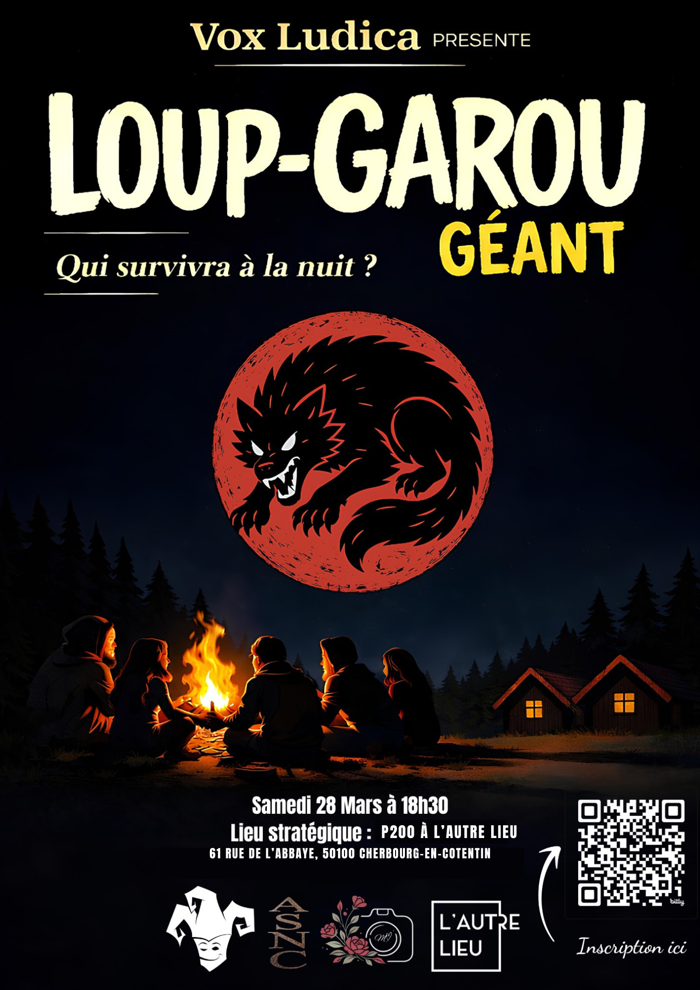 Préparez-vous à une soirée immersive autour du célèbre jeu Les Loups-Garous de Thiercelieux… en version XXL ! 🔥