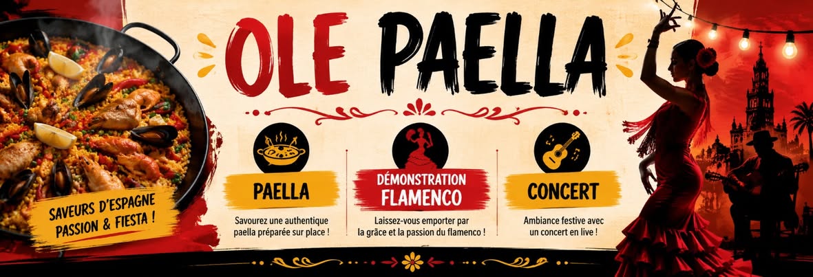 Rendez-vous le vendredi 12 juin à partir de 18h30, pour fêter l'arrivée de l'été, en partenariat avec L'Autre Lieu, MANCHA vous invite à sa préparation d'une paëlla sous le soleil de l'Espagne dans la cour du bar de l'Autre Lieu (avec possibilité d'être à couvert si le temps cherbourgeois nous empêche d'être à l'extérieur...).