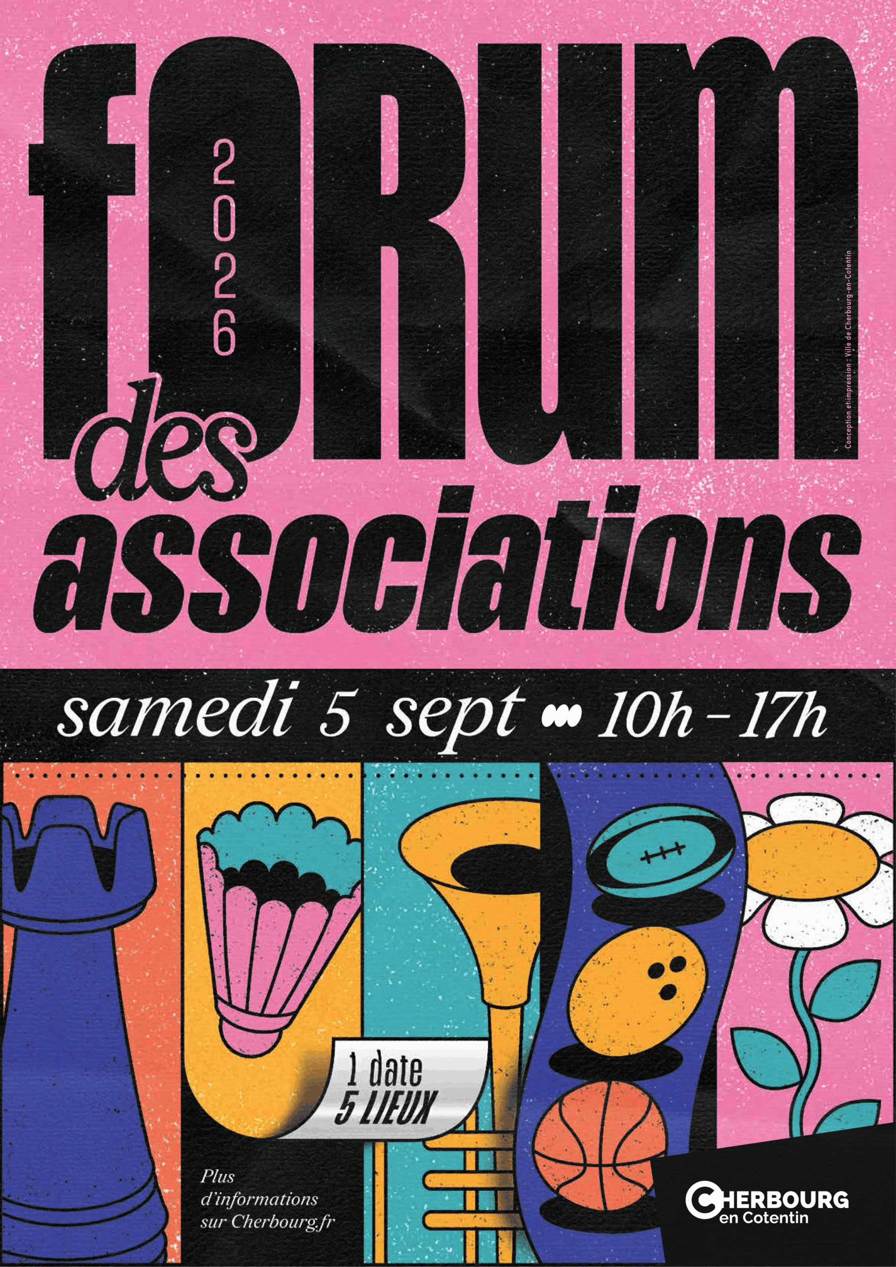 🗓️ Rendez-vous le samedi 5 septembre 2026 de 10h à 17h à La Cité de la Mer pour le forum annuelles des associations.